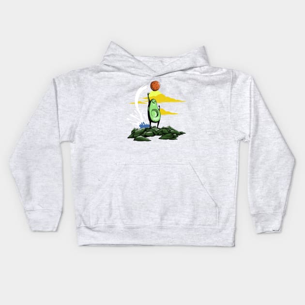 Free Avocado Kids Hoodie by Zascanauta